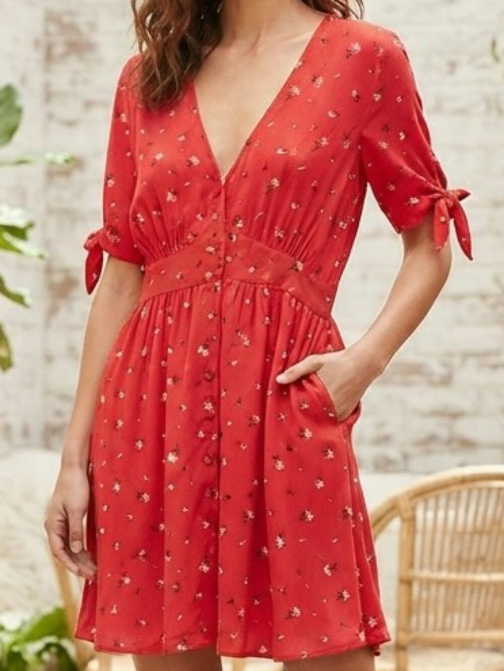 Lumiere Mini V-Neckline Dress